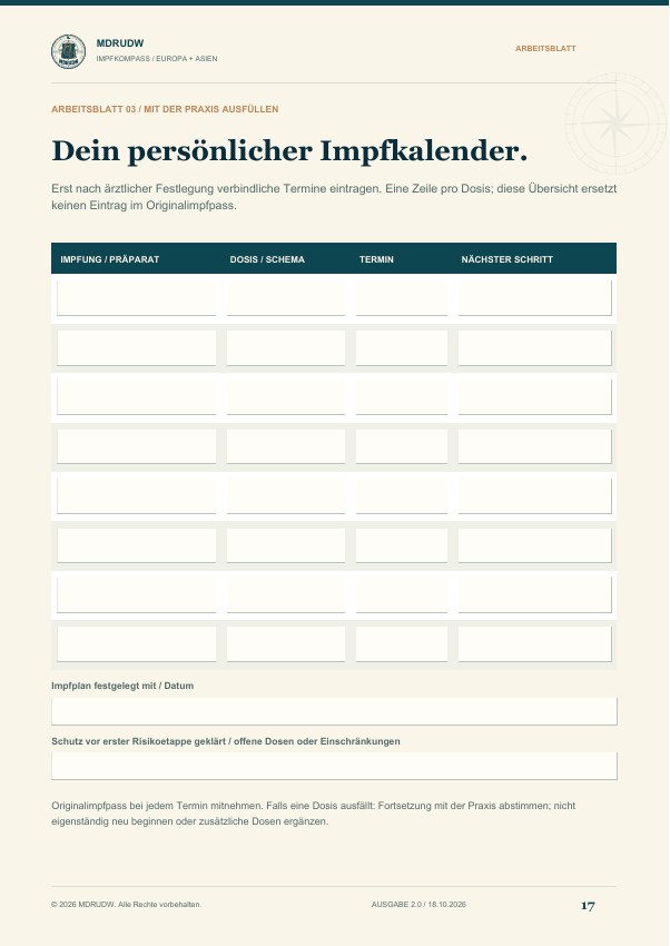 MDRUDW Impfkompass: Persönlicher Impfkalender